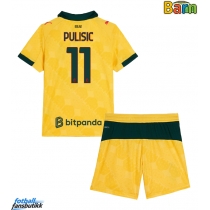 AC Milan Christian Pulisic #11 Tredjedraktsett Barn 2025-26 Kortermet (+ Korte bukser)